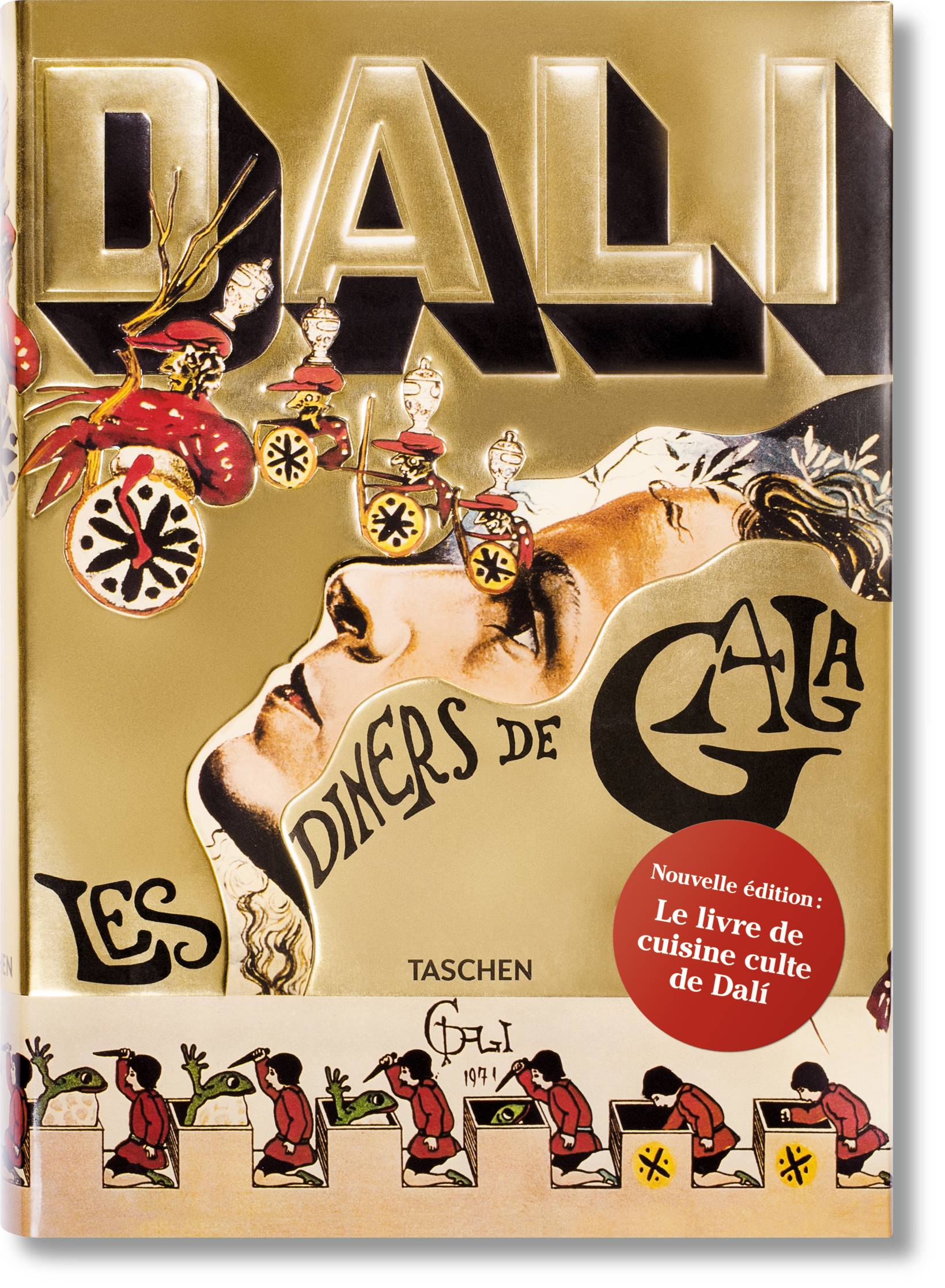 Páginas do livro Dalí: Les Dîners de Gala, de 1973, reeditado pela Taschen em 2016