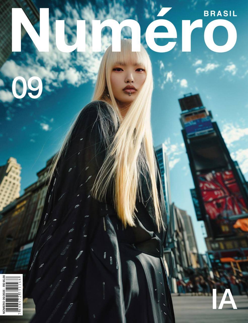 Explore as capas da Numéro Brasil 09, edição IA.