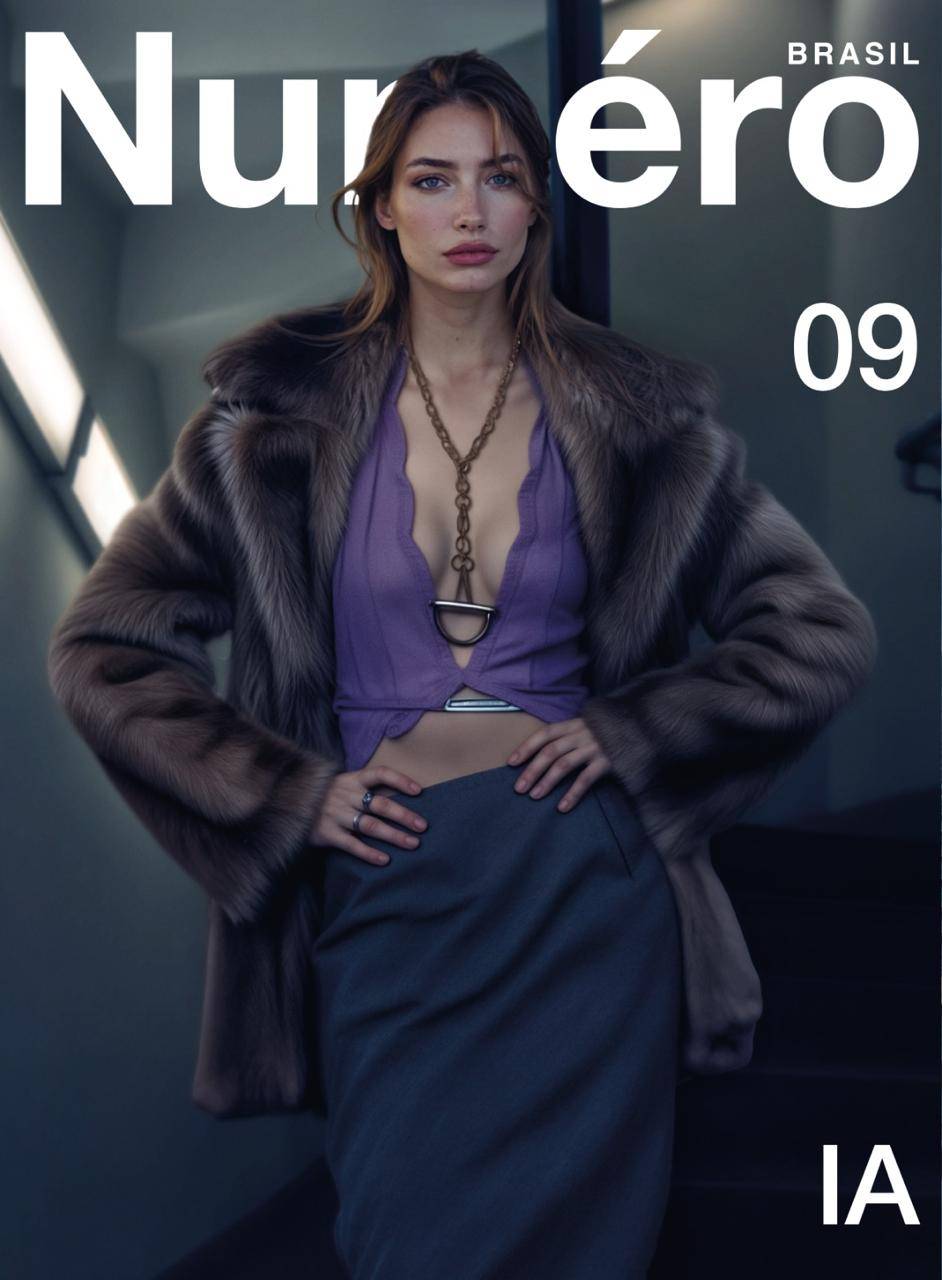 Explore as capas da Numéro Brasil 09, edição IA.