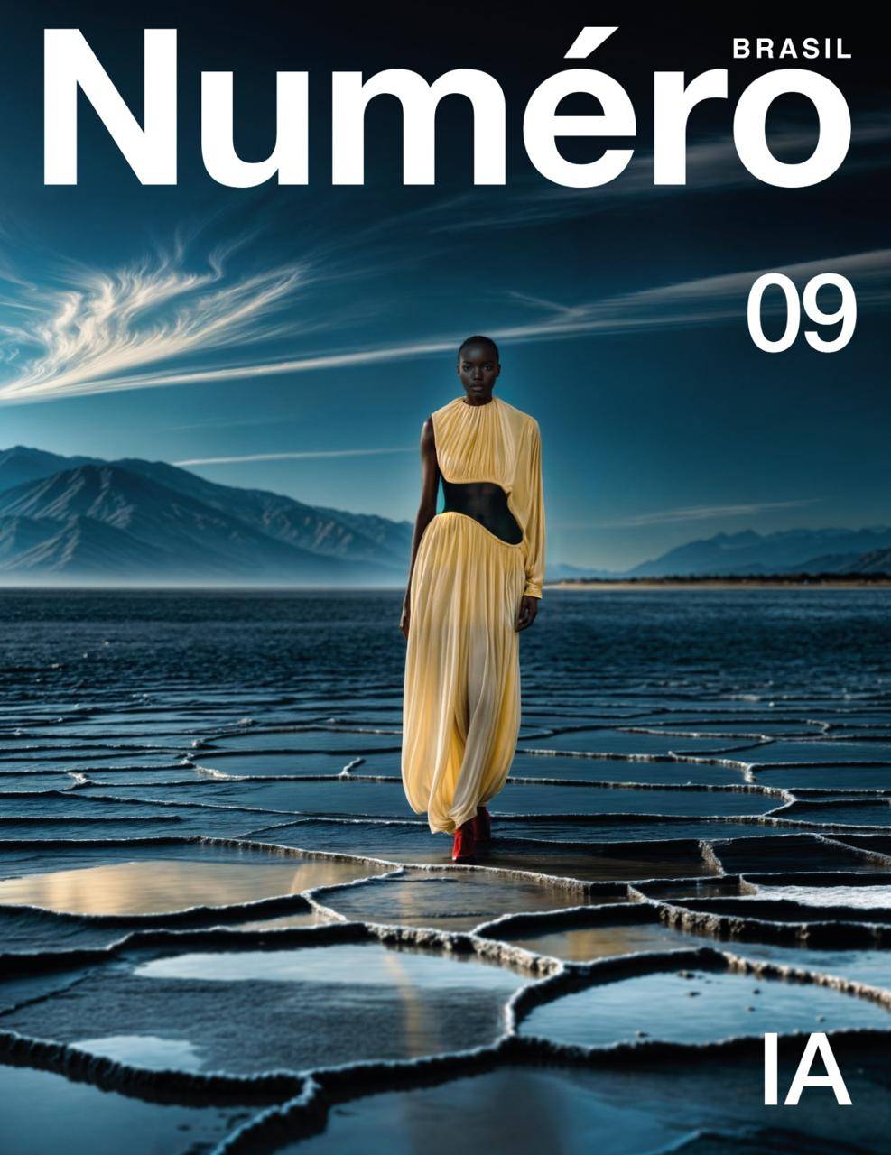 Explore as capas da Numéro Brasil 09, edição IA.
