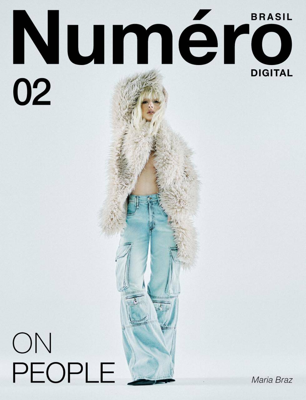 Explore a segunda capa da Numéro Brasil ON PEOPLE, com Maria Braz.