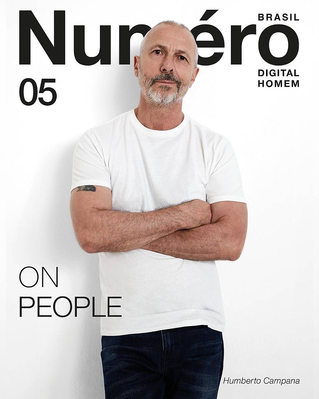 Humberto Campana na quinta capa da “Numéro ON PEOPLE”.