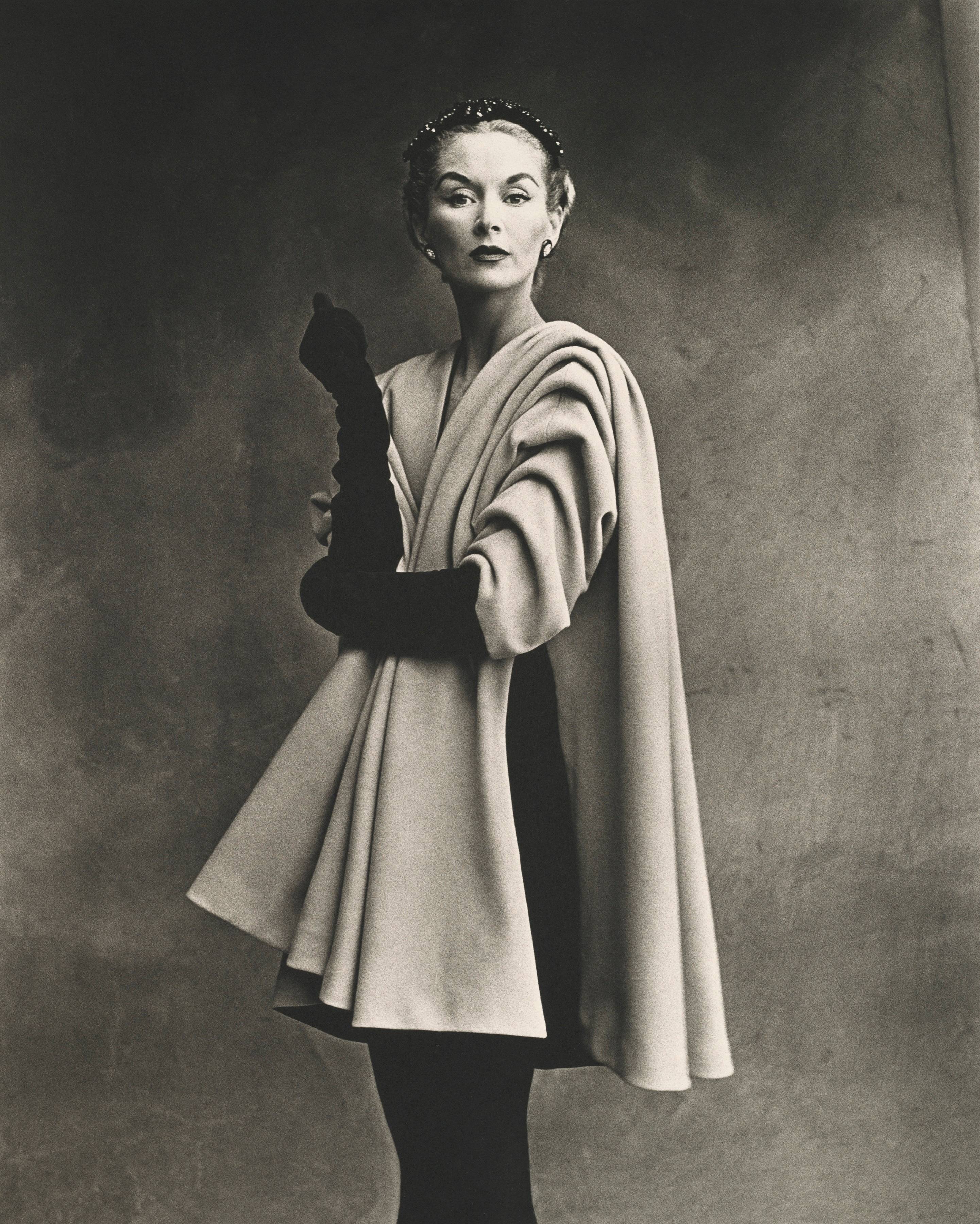 IRVING PENN, Balenciaga Mantle Coat (Lisa Fonssagrives-Penn), Paris, 1950